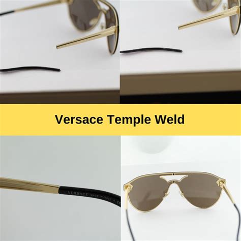 can i fix the earpiece on my versace sunglasses|Versace glasses replacement parts.